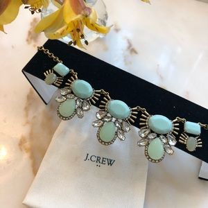 J. Crew Mint Jeweled Statement Necklace
